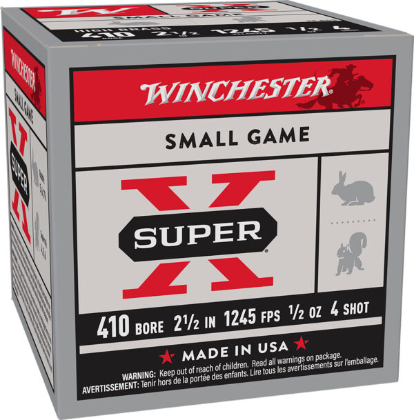 Winchester Ammo X414 Super X Heavy Game Load High Brass 410Gauge 2.50" 1/2oz 4Shot 25 Per Box/10 Case — view 1