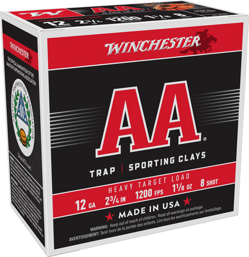 WINCHESTER AA 12GA 2.75" - 1-1/8OZ #8 1200FPS 250RD CASE — view 1