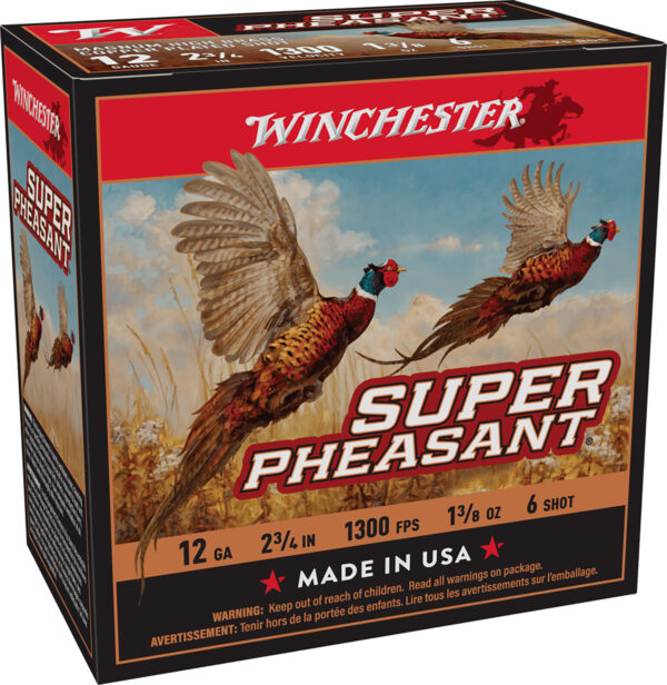 Winchester Ammo X12PH6 Super Pheasant Magnum High Brass 12Gauge 2.75" 1 3/8oz 6Shot 25 Per Box/10 Case — view 1
