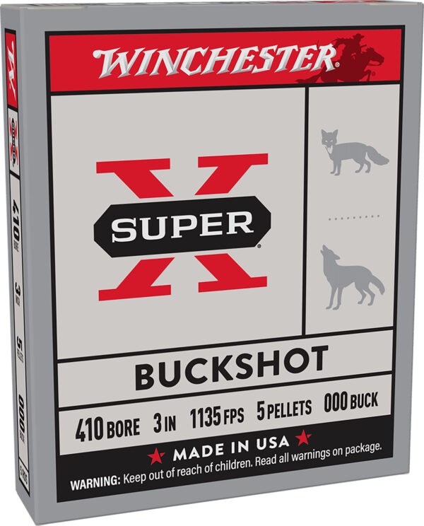 Winchester Ammo XB413 Super X  410Gauge 3" 5Pellets 000Buck Shot 5 Per Box/50 Case — view 1