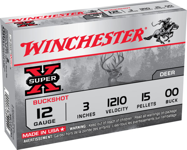 Winchester Ammo XB12300VP Super X  12Gauge 3" 15Pellets 00Buck Shot 15 Per Box/10 Case *Value Pack — view 1