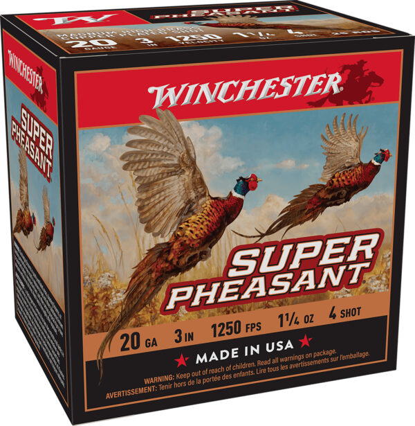 Winchester Ammo X203PH4 Super Pheasant Magnum High Brass 20Gauge 3" 1 1/4oz 4Shot 25 Per Box/10 Case — view 1