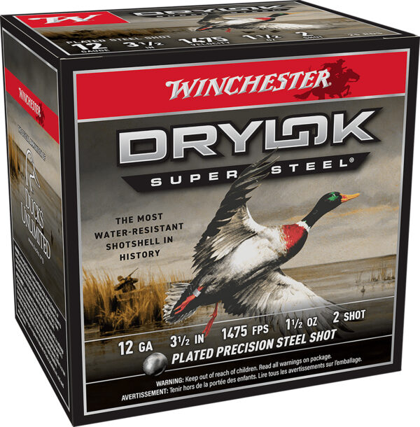 Winchester Ammo SSH12LH2 Drylok Super Steel High Velocity 12Gauge 3.50" 1 1/2oz 2Shot 25 Per Box/10 Case — view 1