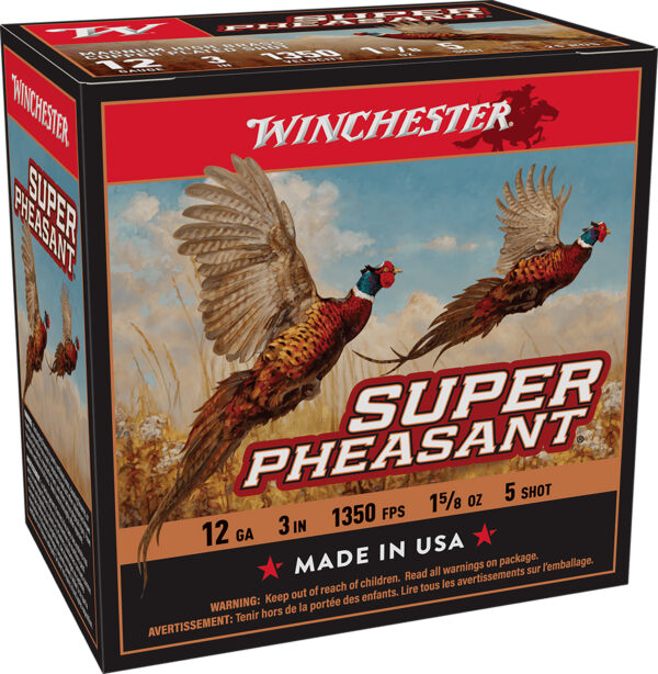Winchester Ammo X123PH5 Super Pheasant Magnum High Brass 12Gauge 3" 1 5/8oz 5Shot 25 Per Box/10 Case — view 1