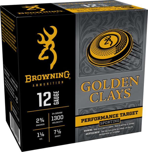 Browning Ammo BGC12SC7 Golden Clays  12Gauge 2.75" 1 1/8oz 7.5Shot 25 Per Box/10 Case — view 1