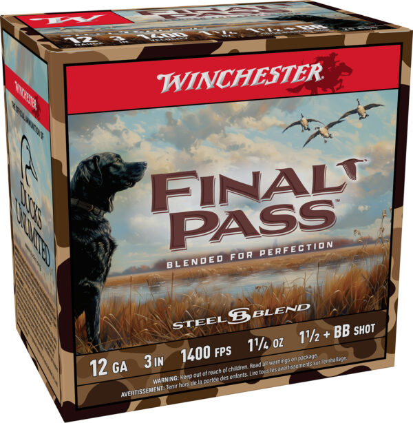 Winchester Ammo FP123BB15 Final Pass  12Gauge 3" 1 1/4oz BB/1.5Shot 25 Per Box/10 Case — view 1