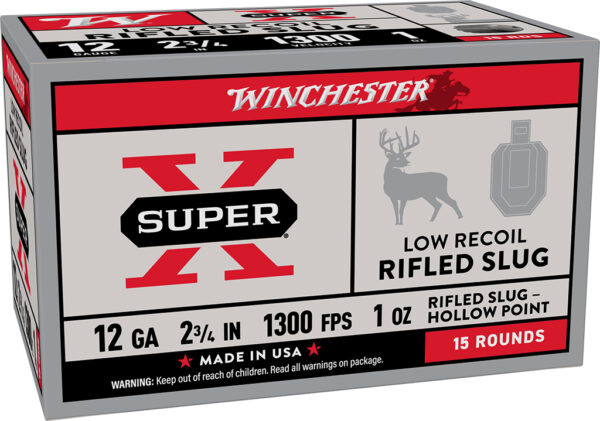 WIN SUPER-X RIFLED SLUG 12GA 2.75 1OZ LR 15/10 — view 1
