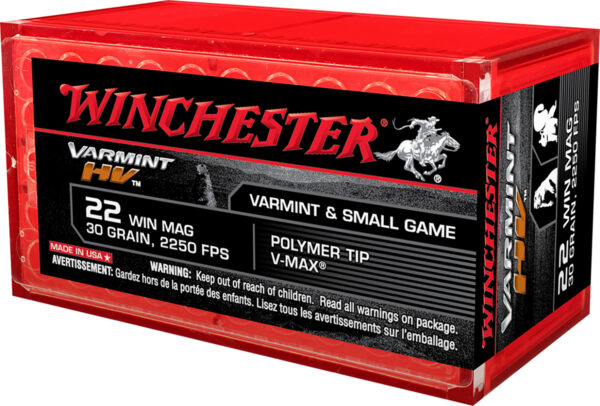 Winchester Ammo S22M2PT Varmint HV  22WMR 30gr Hornady V Max 50 Per Box/20 Case — view 1