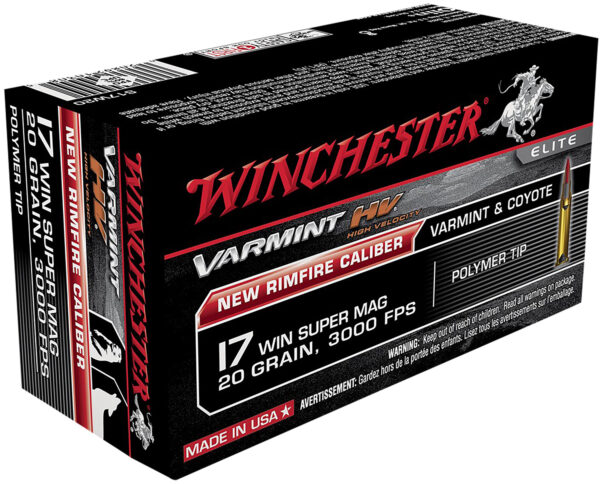 Winchester Ammo S17W20 Varmint HV  17WSM 20gr Polymer Tip 50 Per Box/10 Case — view 1
