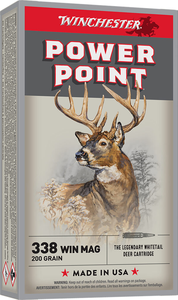 Winchester Ammo X3381 Power-Point  338WinMag 200gr 20 Per Box/10 Case — view 1