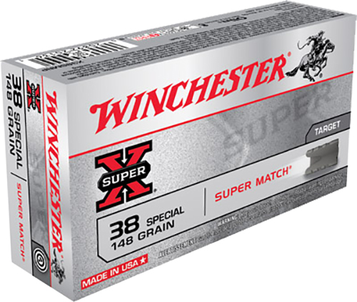 Winchester Ammo X38SMRP Super X  38Special 148gr Super Match Lead Semi Wadcutter 50 Per Box/10 Case — view 1