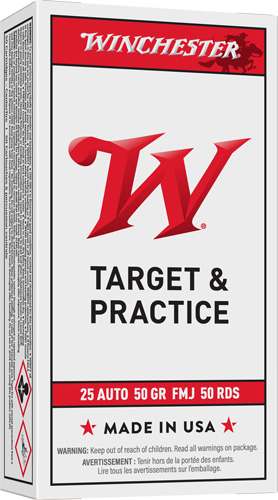 WINCHESTER USA 25 ACP 50GR - FMJ-RN 50RD 10BX/CS — view 1