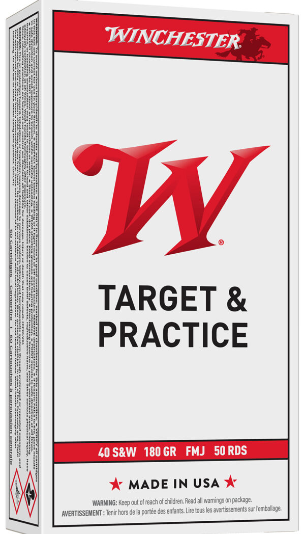 Winchester Ammo Q4238 USA  40S&W 180gr Full Metal Jacket 50 Per Box/10 Case — view 1