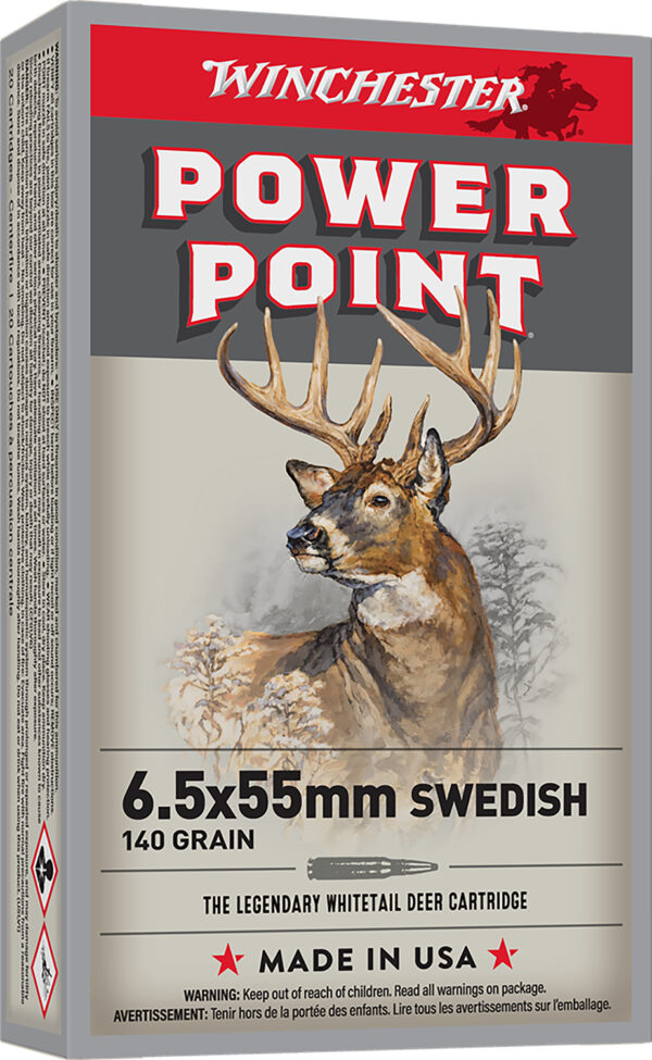 Winchester Ammo X6555 Power-Point  6.5x55Swedish 140gr 20 Per Box/10 Case — view 1