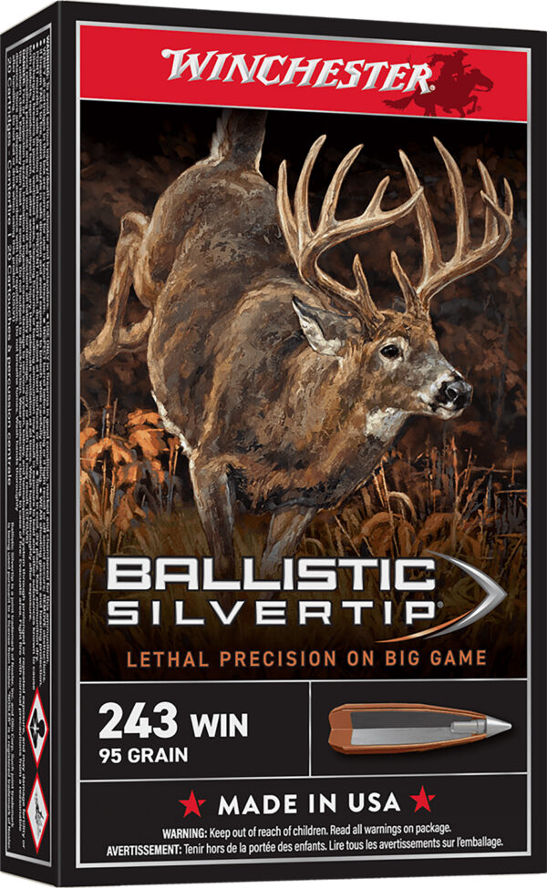 Winchester Ammo SBST243 Ballistic Silvertip  243Win 55gr Fragmenting Polymer Tip 20 Per Box/10 Case — view 1