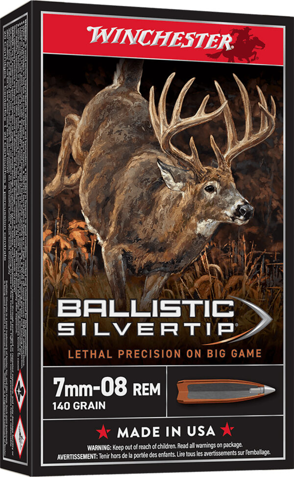 Winchester Ammo SBST708 Ballistic Silvertip  7mm-08Rem 140gr Rapid Controlled Expansion Polymer Tip 20 Per Box/10 Case — view 1