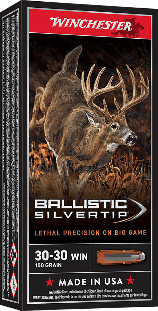 Winchester Ammo SBST3030 Ballistic Silvertip  30-30Win 150gr Rapid Controlled Expansion Polymer Tip 20 Per Box/10 Case — view 1