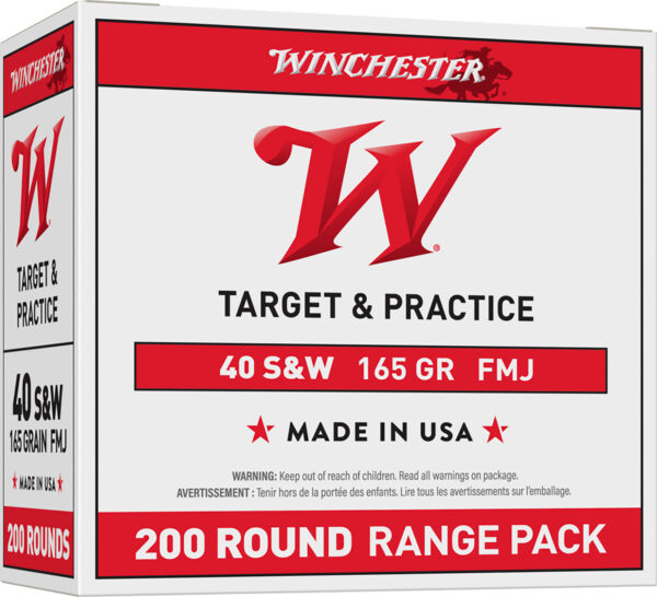 Winchester Ammo USA40W USA Range Pack 40S&W 165gr Full Metal Jacket 200 Per Box/3 Case — view 1