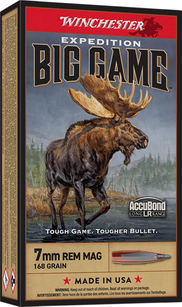 Winchester Ammo S7LR Expedition Big Game Long Range 7mmRemMag 168gr Nosler AccuBond Long Range 20 Per Box/10 Case — view 1
