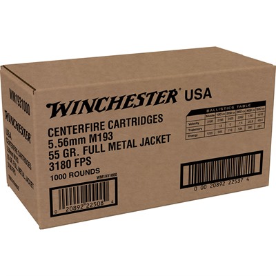 USA WHITE BOX 5.56MM NATO 55GR FULL METAL JACKET 1,000/BOX — view 1