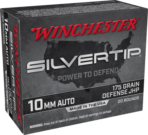 Winchester Ammo W10MMST Super X  10mmAuto 175gr Silvertip Jacket Hollow Point 20 Per Box/10 Case — view 1
