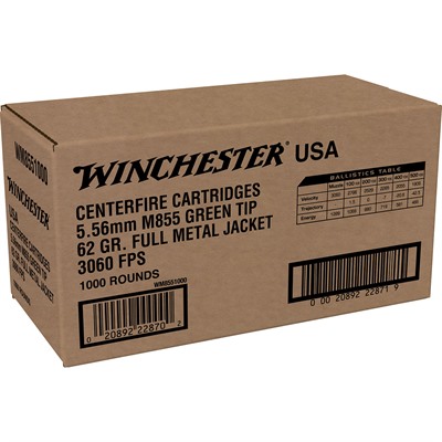 5.56MM NATO 62GR FULL METAL JACKET 1,000/BOX — view 1