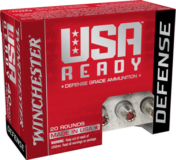 Winchester Ammo RED40HP USA Ready 40S&W 170gr Hex Vent Hollow Point 20 Per Box/10 Case — view 1