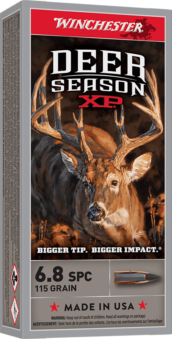 Winchester Ammo X68SPCDS Deer Season XP 6.8mmRemSPC 115gr Extreme Point 20 Per Box/10 Case — view 1