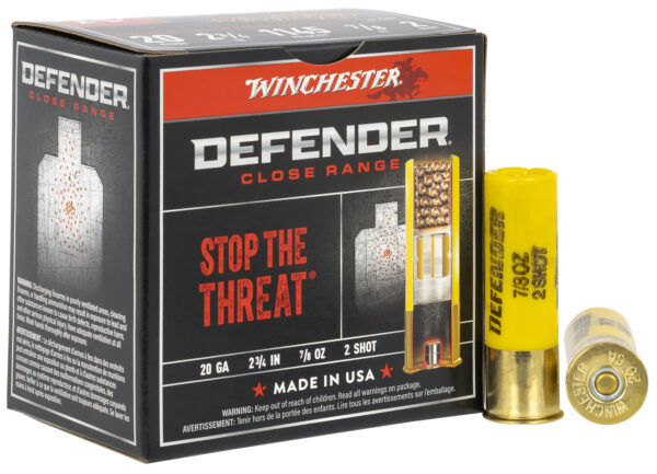 Winchester Ammo S202PD25 Defender  20Gauge 2.75" 7/8oz 2Shot 25 Per Box/10 Case — view 1