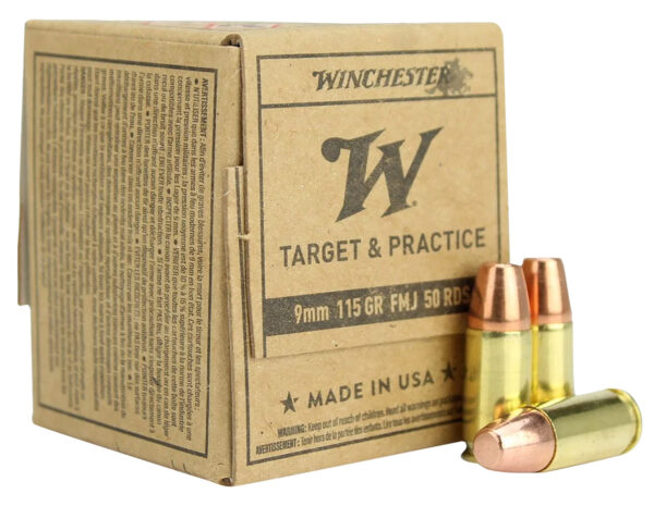 Winchester Ammo SG9W50 USA  9mmLuger 115gr Full Metal Jacket 50 Per Box/20 Case — view 1