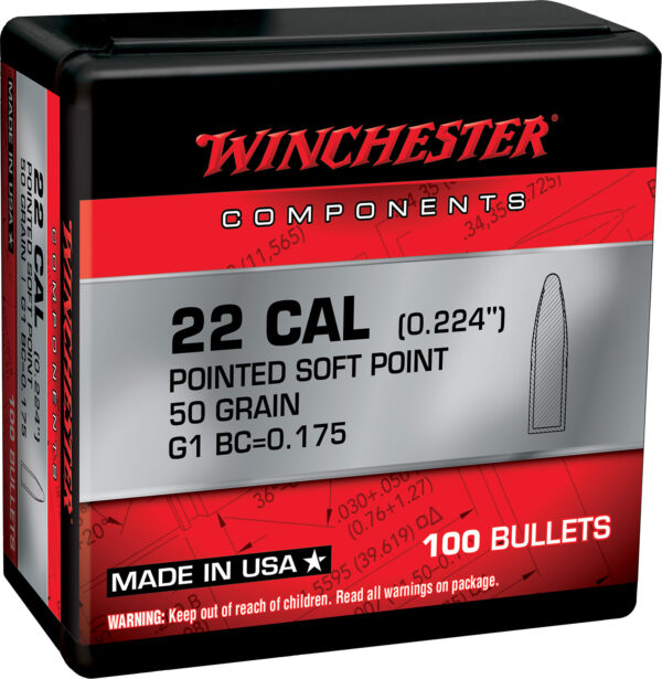 Winchester Ammo WB222SP50X Centerfire Rifle  222Rem 50gr Pointed Soft Point 100 Per Box/10 Case — view 1