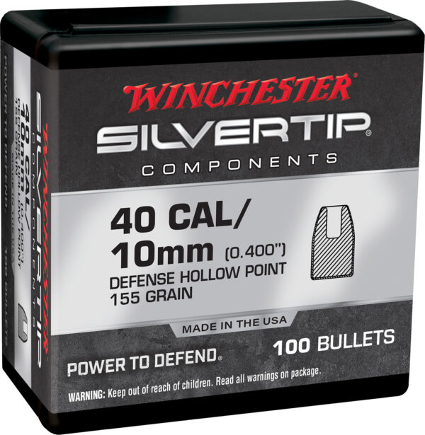 Winchester Ammo WB40ST155X Centerfire Handgun Reloading 40S&W 155gr Silvertip Hollow Point 100 Per Box/10 Case — view 1