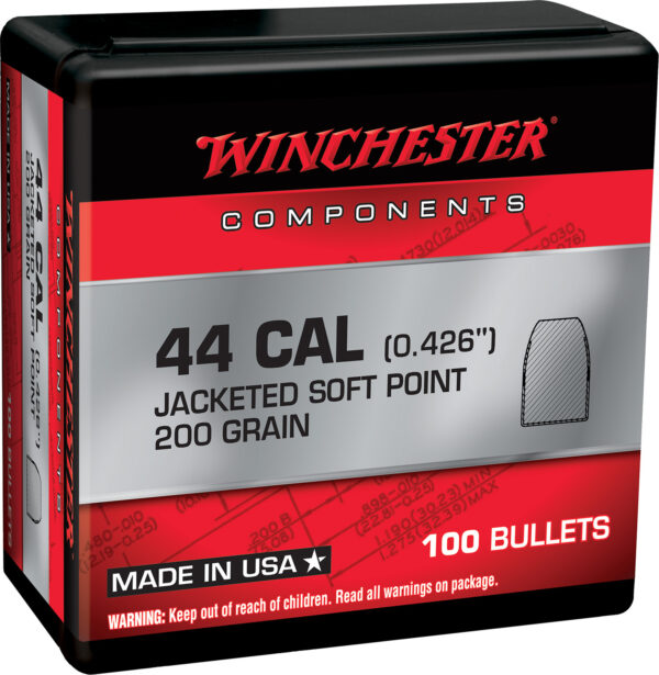 Winchester Ammo WB44SP200X Centerfire Handgun Reloading 44RemMag 200gr Soft Point 100 Per Box/10 Case — view 1