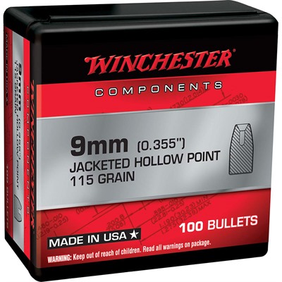 JACKETED HOLLOW POINT NOTCHED 9MM (.355'') 115GR JHPN100/BOX — view 1