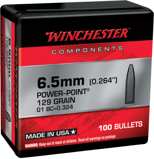 Winchester Ammo WB65PP129X Power-Point  6.5Creedmoor 129gr 100 Per Box/10 Case — view 1