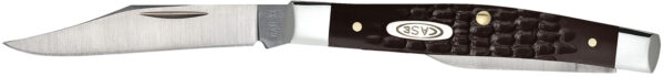 Case 00083 Pen Small 2"/1.47" Folding Clip/Pen Plain As-Ground Stainless Steel Blade Brown Jigged Synthetic Handle — view 1