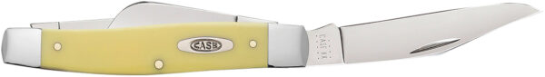 Case 00203 Stockman  Large Folding Clip Point/Spey Plain Tumble Polish Carbon Steel Blade/Smooth Yellow Synthetic Handle — view 1
