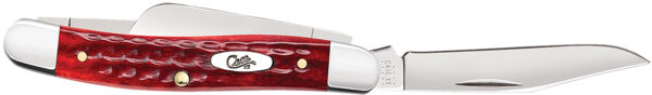 Case 00786 Stockman  Medium 2.57"/1.88"/1.71" Folding Clip/Sheepsfoot/Spey Plain Mirror Polished Tru-Sharp SS Blade/Corn Cob Jigged Old Red Bone Handle — view 1
