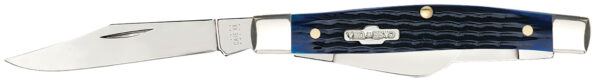 Case 02806 Stockman  Medium 2.42"/1.58"/1.57" Folding Clip/Sheepsfoot/Pen Plain Mirror Polished Tru-Sharp SS Blade/Rogers Corn Cob Jigged Blue Bone Handle — view 1