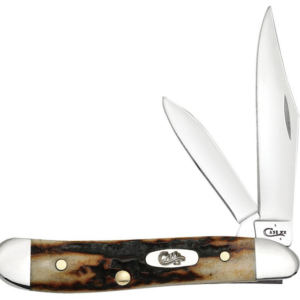 CASE PEANUT 2BL 27/8" RED STAG