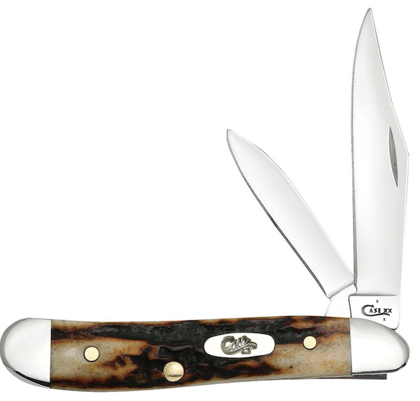 CASE PEANUT 2BL 27/8" RED STAG — view 1