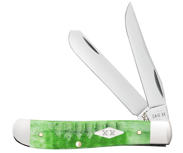 CASE M TRAPR 2BL 31/2" BRT GRN BONE — view 1