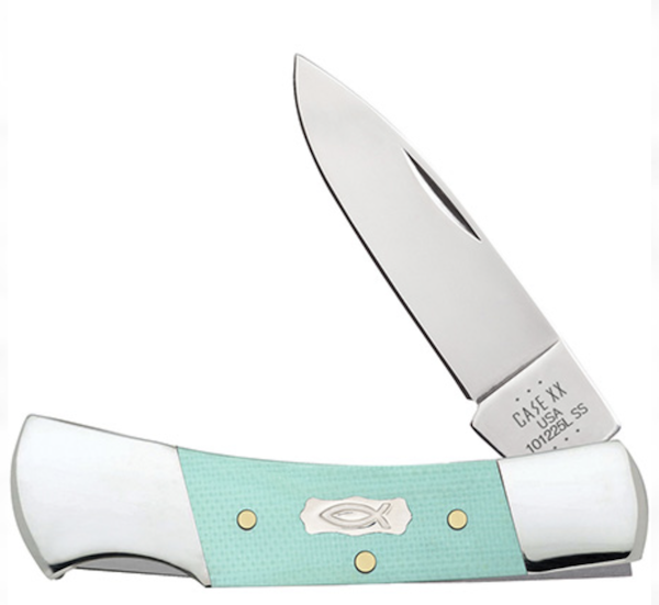CASE LB 3" 1BL SEAFOAM GREEN G-10 — view 1
