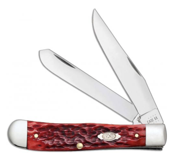 CASE TRAPPER 41/8" 2BL DK RED BONE — view 1