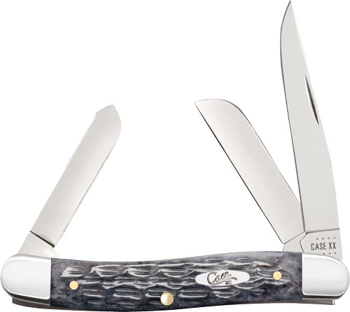 CASE KNIVES POCKET WORN GRAY - BONE CRANDALL JIG MED STOCKMAN — view 1
