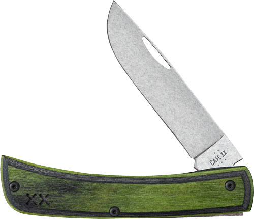 CASE KNIVES CROSSROADS SERIES - GREEN/BLACK LAM SOD BUSTER JR — view 1