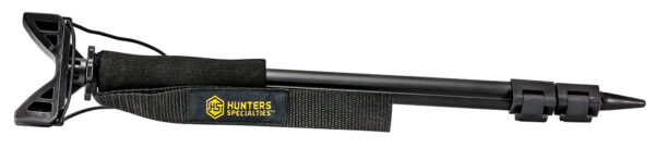 Hunters Specialties 00611 Shooter's Stick  Monopod made of Aluminum with Black Finish, 17-36" Vertical Adjustment, Contoured Gun Rest, Wrist Strap & Quick-Release Leg Locks — view 1