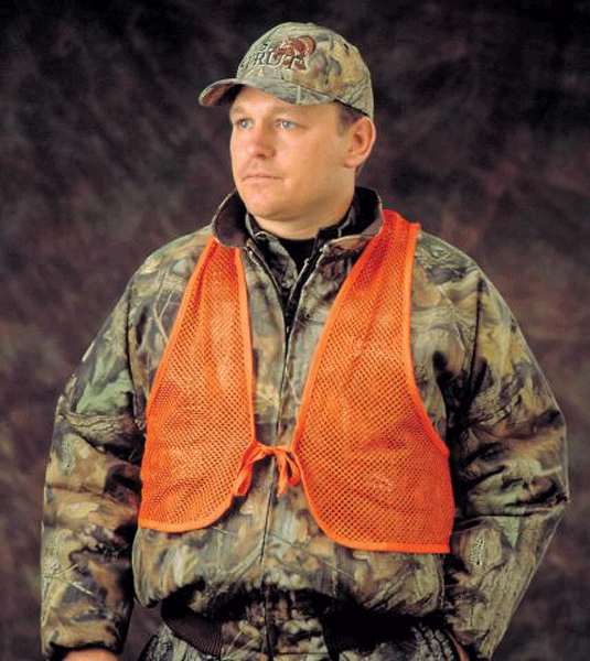 HS BLAZE ORANGE ADULT MESH VEST — view 1