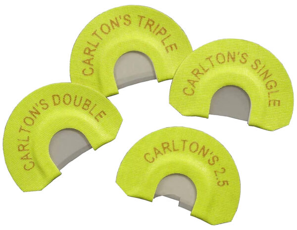 Wayne Carlton's Calls 70314 Essential Elk  Diaphragm Call Single/Double/Triple/2.5 Reed Attracts Elk Yellow 4 Per Pkg — view 1