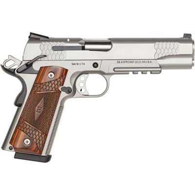 SW1911TA E-SERIES TACTICAL RAIL 45 ACP 5â BBL (2)8RD SS/WOOD — view 1